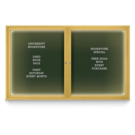 United Visual Products Indoor Enclosed Combo Board, 42"x32", Black Frame/White Porc & Cinnabar UVCB4232B-WHTPORC-CINNABA